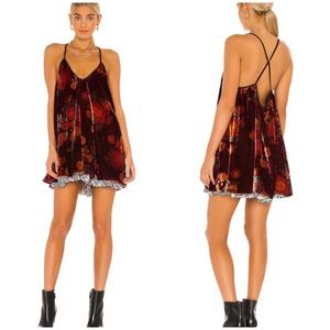 Free People Flip Side Mini Dress-Velvet XS